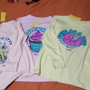 Girls' Cute As A Bug Long-Sleeve Tee - Yellow 3X$19